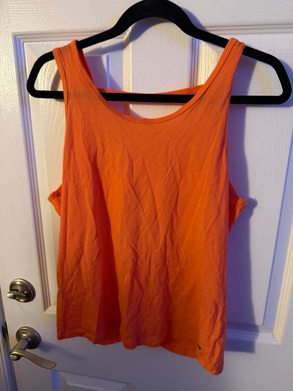 Marika Twist-Back Active Tank Top in Living Coral